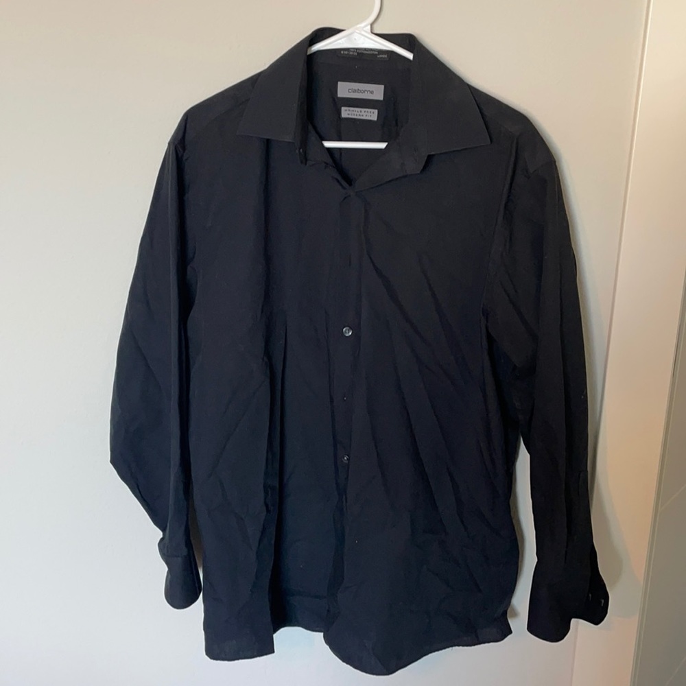 Men’s black dress shirt